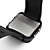  Unisex Jumbo Silicone Band Sports Square Mirror LED Wrist Watch - Black