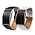  Coppia di eleganti orologi LED (rosso), cinturino in pelle PU - Bianco e Nero