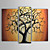  Hand-painted A Big Tree,abstract Oil Painting with Stretched Frame - Set of 3