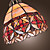  40W Modern Glass Pendant Light in Round Brown Bubble Design