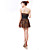  ZHI YUAN Strapless Gather Floral Print Swing Dress(Excl.Belt)(More Colors)