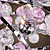  Crystal Semi Flush Mount with 4 Lights in Purple