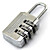  Al Alloy Silver 3-digit Combination Padlock