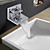  Contemporary Chrome Finish Two Cuboid Handle Waterfall Bathroom Sink Faucet