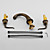  Antique Brass Finish Widespread Bathroom Sink Faucet
