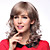  100% Human Hair Capless Medium Curly Hair Wigs