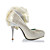  Luxurious Leatherette Upper Stiletto Heel Closed Toe With Satin Flower Wedding/ Party Shoes