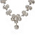  Austrian Rhinestone Flowers Bridal Necklace and Earring Set