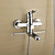  Chrome Finish Tub Faucet with Round Hand Shower (Wall Mount)