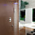  LED Thermostatic Contemporary Wall Mount Shower Faucet (Chrome Finish)