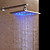  10 tommer messing brusehoved med farve skiftende LED lys