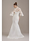  revestimento do laço nupcial 3/4-length sleevestulle envoltório de casamento / (wsm0400)