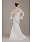 langen Ärmeln Organza Spitze Braut Jacke / Hochzeit wrap
