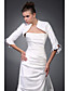  3/4-longueur manches en taffetas de mariée veste / mariage wrap
