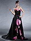  Column Strapless Asymmetrical Satin Taffeta Evening/ Prom/ Homecoming Dress (HSX329)
