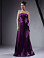  A-line Strapless Floor-length Stretch Satin Bridesmaid/Wedding Party Dress