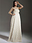  Sheath/ Column Empire Strapless Floor-length Lace Maternity Wedding Dress