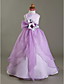  A-line Scoop Floor-length Satin Organza Flower Girl Dress