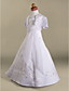  A-line Spaghetti Straps Floor-length Organza And Satin Flower Girl Dress With A Wrap