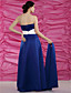  A-line Strapless Floor-length Satin Mother of the Bride Dress With A Wrap