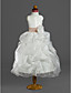  Ball Gown Scoop  Tea-length Satin  Organza Flower Girl Dress