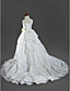  Ball Gown Spaghetti Straps Court Train Taffeta Satin Flower Girl Dresses / First Communion Dresses