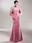  Trumpet/Mermaid V-neck Floor-length Chiffon Mother of the Bride Dress With A Wrap