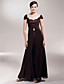  Sheath/Column Square Floor-length Satin And Chiffon Mother of the Bride Dress