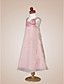  A-line Square  Tea-length Chiffon  Taffeta  Flower Girl Dress