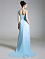  Chiffon Sheath/Column One Shoulder Sweep Train Evening Dress inspired by Lara Spencer at Emmy Awards