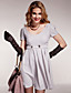  paris hilton stijl / korte mouwen ronde hals geplooid dresss / dames jurken (ff-a-bi0853116)