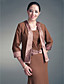  Sheath/ Column Square Floor-length Chiffon Mother of the Bride Dress With A Wrap