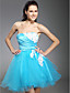 Ball Gown Strapless Short/Mini Satin Tulle Cocktail Dress