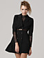  samlet hem halv ermene jakkeslaget dobbeltspent trench coat / inspirert av gossip girl / kvinners grøft strøk (FF-a-0853002)