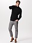  Men's Whole Ribbed Turtleneck Cashmere Pullover
