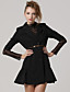  samlet hem halv ermene jakkeslaget dobbeltspent trench coat / inspirert av gossip girl / kvinners grøft strøk (FF-a-0853002)