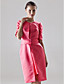  Sheath / Column Scoop Knee-length Satin Bridesmaid/ Wedding Party Dress With A Wrap