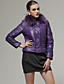  Rabbit Hair Collar Long Sleeves Coat / Women's Outerwears (Purple) (FF-A-BK0997016)