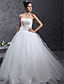  Ball Gown Strapless Beading Floor-length Tulle Wedding Dress