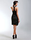  Sheath/Column Straps Short/Mini Taffeta Cocktail Dress