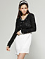  ts perline cardigan collo rotondo manica lunga corta