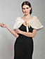  mouwloze faux fur met sjerp / linten bruids bruiloft jas / wrap
