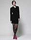  TS Chain Cowl Collar Long Sleeve Dress