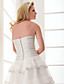  a-line senza spalline livelli pavimento-lunghezza abito da sposa di chiffon
