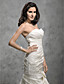  Trumpet/Mermaid Sweetheart Court Train Satin Wedding Dress
