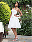  Ball Gown Sweetheart Knee-length Wedding Dress With 3D Floral