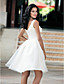  Ball Gown Knee-length Organza Wedding Dress With Wrap