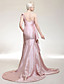  Taffeta Mermaid One Shoulder Court Train Evening Dress inspired by Lea Michele at Golden Globe Award