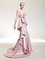  Taffeta Mermaid One Shoulder Court Train Evening Dress inspired by Lea Michele at Golden Globe Award