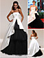  Satin Tulle A-line Strapless Floor-length Evening/ Prom Dress inspired by Isabella Ragonese